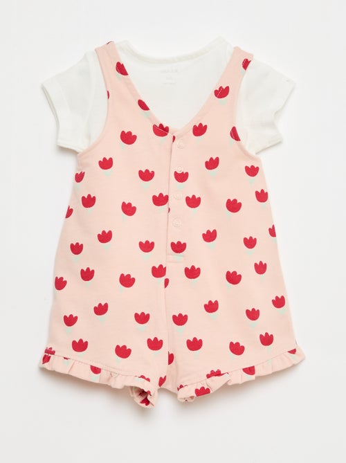 Conjunto de 2 piezas Camiseta + Mono corto - Kiabi