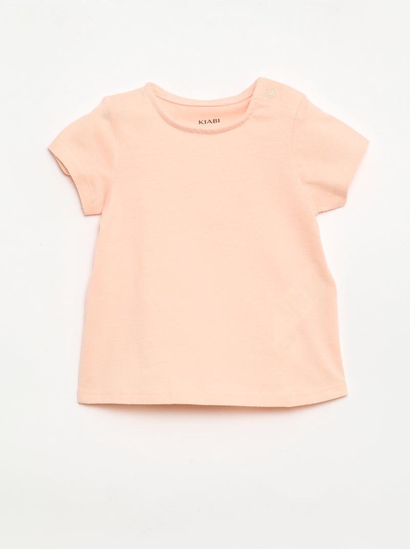 Conjunto de 2 piezas Camiseta + Mono corto Rosa - Kiabi