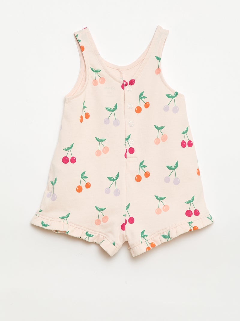 Conjunto de 2 piezas Camiseta + Mono corto Rosa - Kiabi