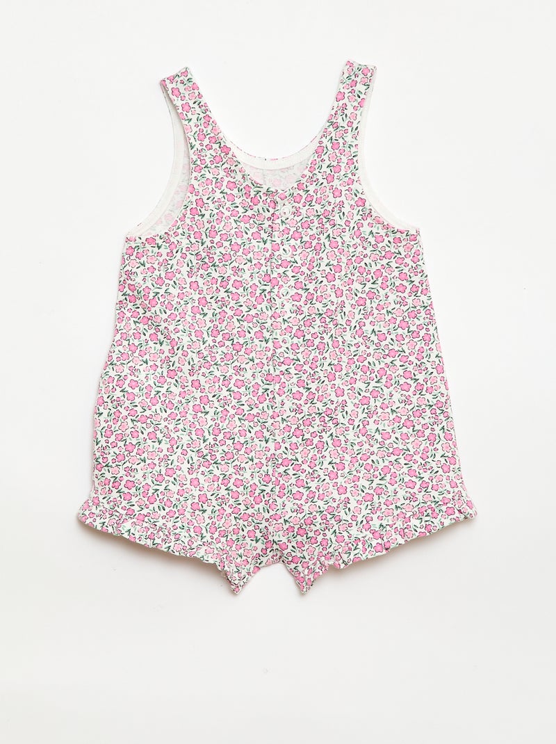 Conjunto de 2 piezas Camiseta + Mono corto Rosa - Kiabi