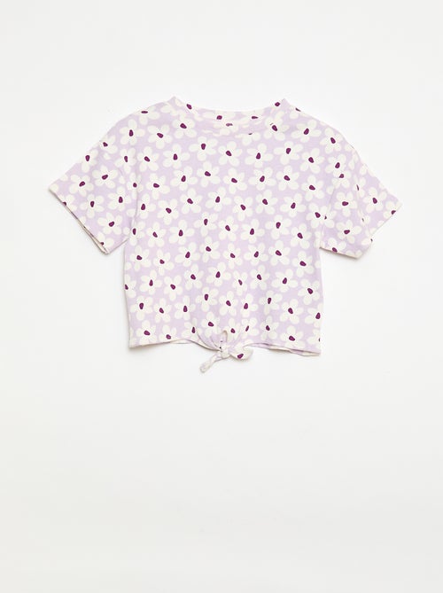 Conjunto de 2 piezas: camiseta + pantalón de corte acampanado - Kiabi Conjunto de 2 piezas: camiseta + pantalón de corte acampanado - Kiabi