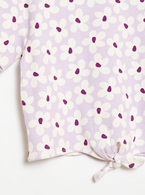 Conjunto de 2 piezas: camiseta + pantalón de corte acampanado - Kiabi