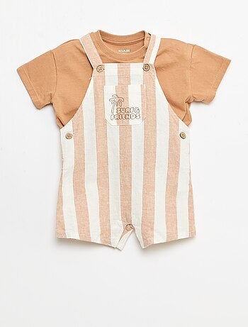 Conjunto de 2 piezas camiseta + peto