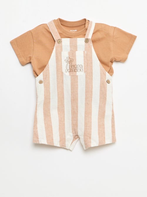Conjunto de 2 piezas camiseta + peto - Kiabi