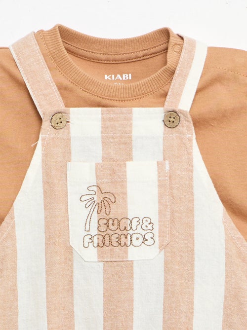 Conjunto de 2 piezas camiseta + peto - Kiabi