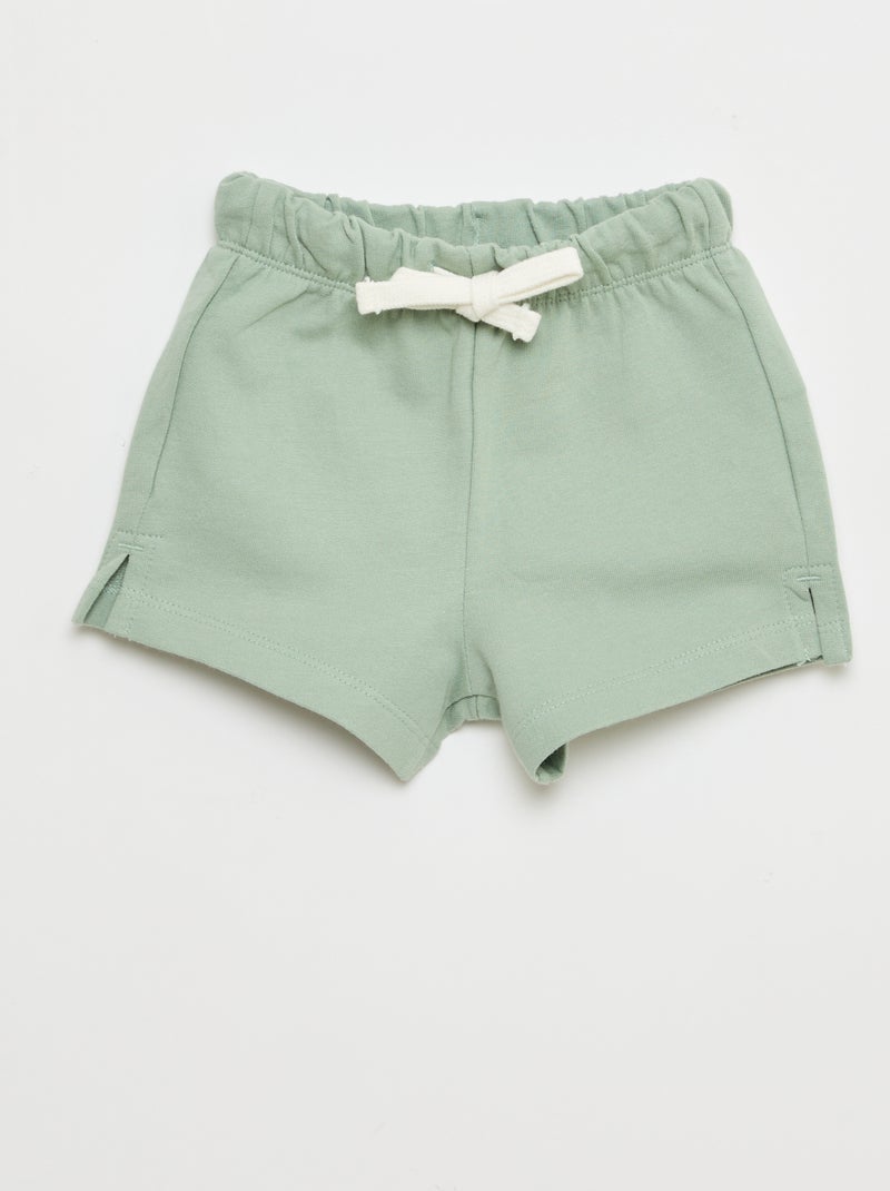 Conjunto de 2 piezas camiseta sin mangas + pantalón corto Blanco - Kiabi