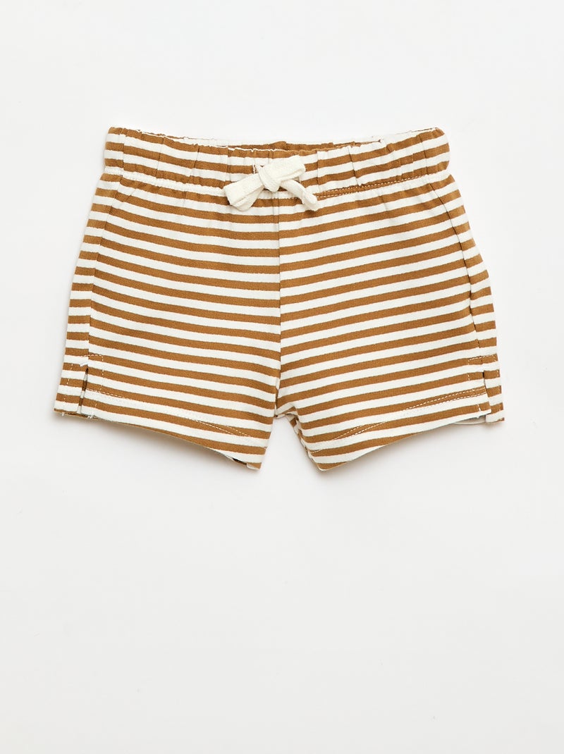 Conjunto de 2 piezas camiseta sin mangas + pantalón corto Blanco - Kiabi