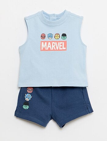 Conjunto de 2 piezas: camiseta sin mangas y pantalón corto 'Marvel'