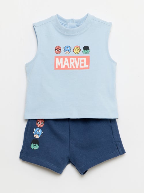 Conjunto de 2 piezas: camiseta sin mangas y pantalón corto 'Marvel' - Kiabi