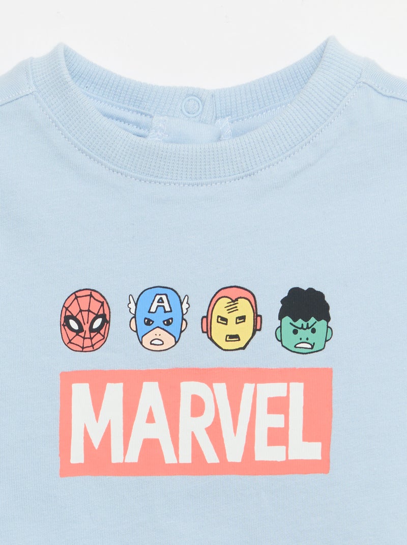 Conjunto de 2 piezas: camiseta sin mangas y pantalón corto 'Marvel' Azul - Kiabi
