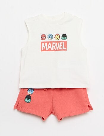 Conjunto de 2 piezas: camiseta sin mangas y pantalón corto 'Marvel'