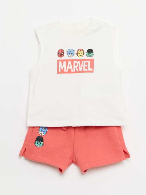 Conjunto de 2 piezas: camiseta sin mangas y pantalón corto 'Marvel' - Kiabi