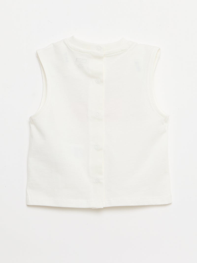 Conjunto de 2 piezas: camiseta sin mangas y pantalón corto 'Marvel' Blanco - Kiabi
