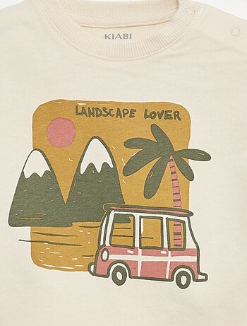 Conjunto de 2 piezas de algodón Camiseta + pantalón corto