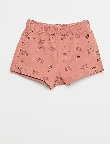 Conjunto de 2 piezas de algodón Camiseta + pantalón corto