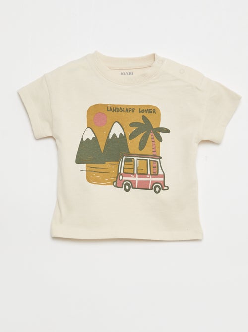 Conjunto de 2 piezas de algodón Camiseta + pantalón corto - Kiabi