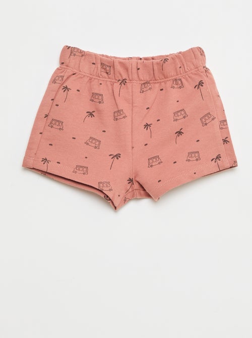 Conjunto de 2 piezas de algodón Camiseta + pantalón corto - Kiabi