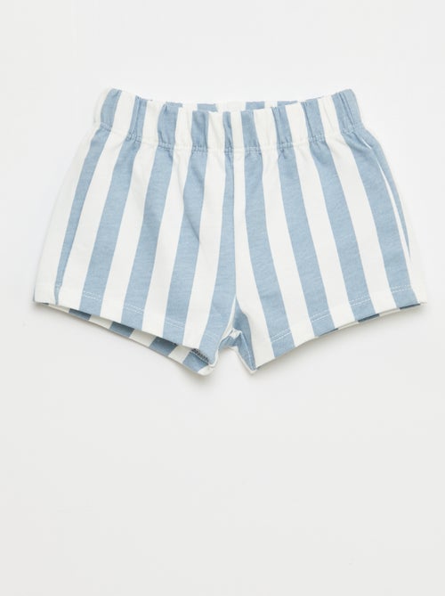 Conjunto de 2 piezas de algodón Camiseta + pantalón corto - Kiabi