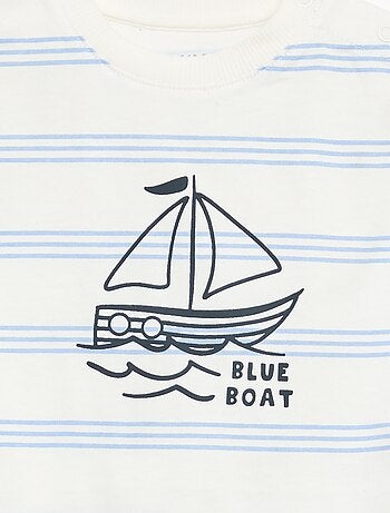 Conjunto de 2 piezas de algodón Camiseta + pantalón corto