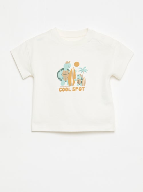Conjunto de 2 piezas de algodón Camiseta + pantalón corto - Kiabi