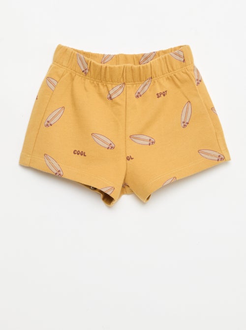 Conjunto de 2 piezas de algodón Camiseta + pantalón corto - Kiabi