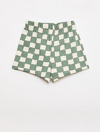 Conjunto de 2 piezas de algodón Camiseta + pantalón corto