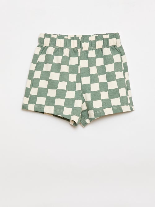 Conjunto de 2 piezas de algodón Camiseta + pantalón corto - Kiabi