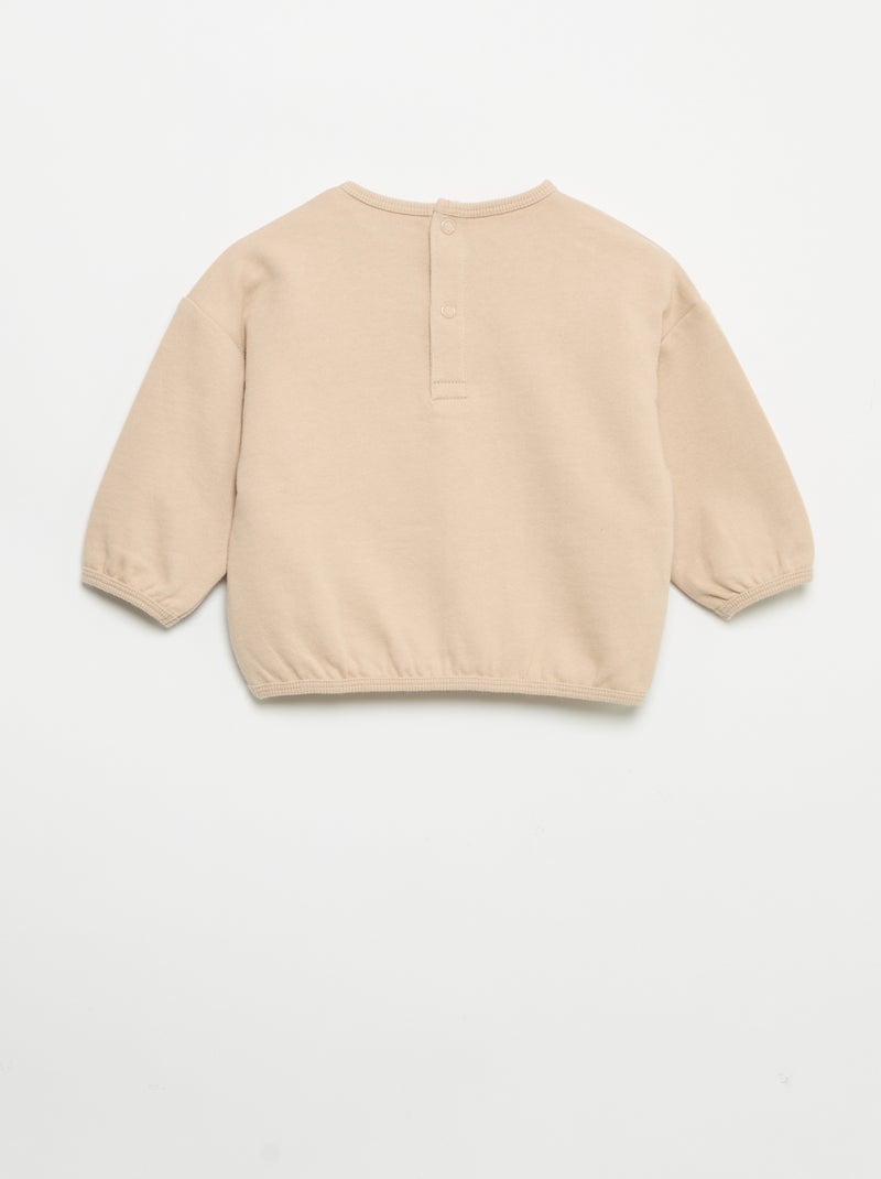 Conjunto de 2 piezas de felpa Beige - Kiabi