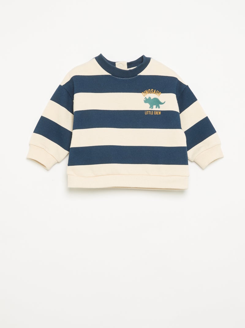 Conjunto de 2 piezas de forro polar - sudadera + chándal Azul marino - Kiabi