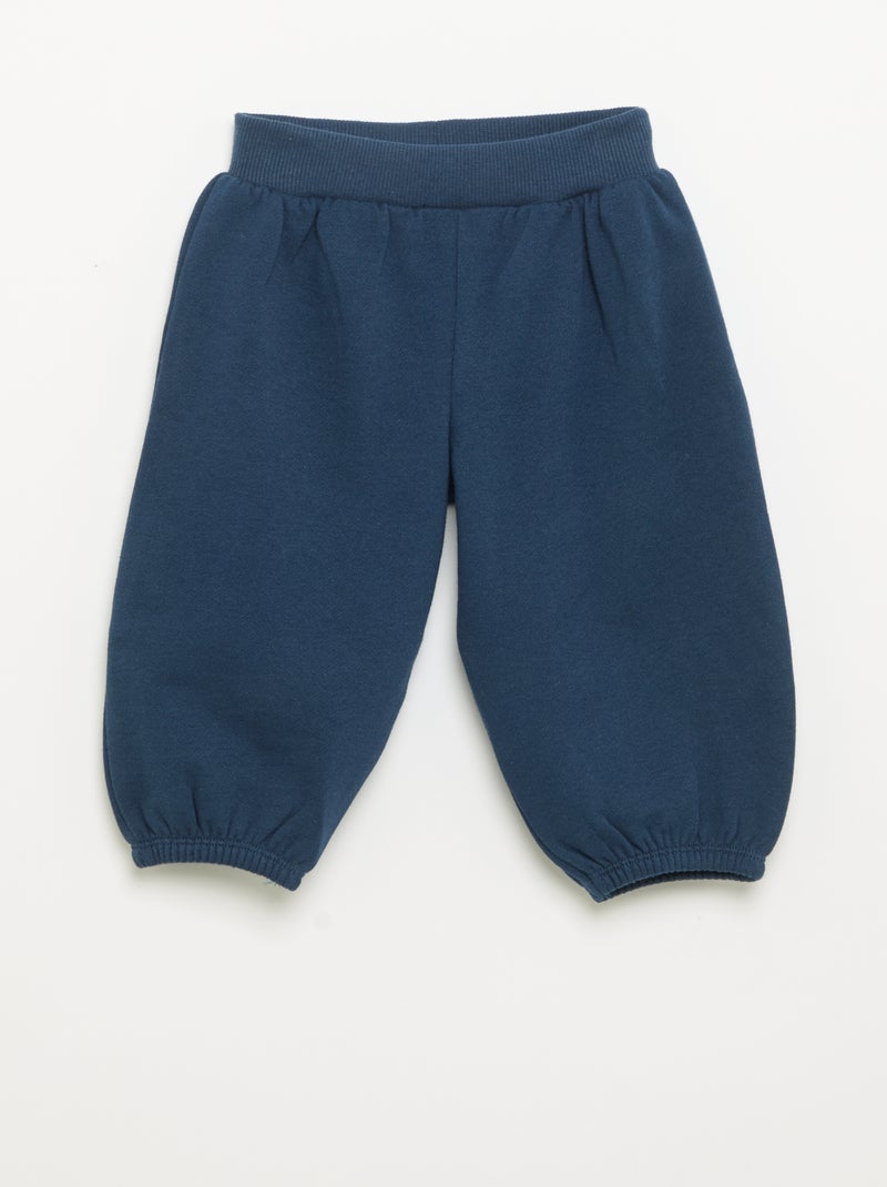 Conjunto de 2 piezas de forro polar - sudadera + chándal Azul marino - Kiabi