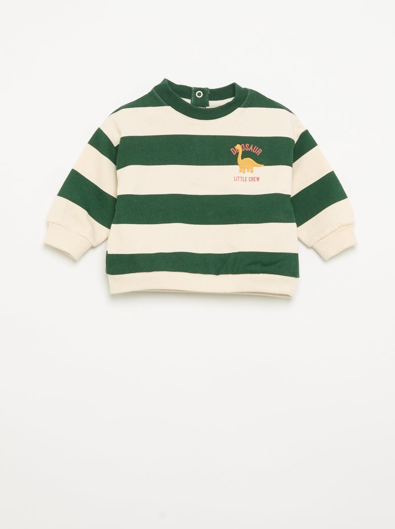 Conjunto de 2 piezas de forro polar - sudadera + chándal Verde oscuro - Kiabi