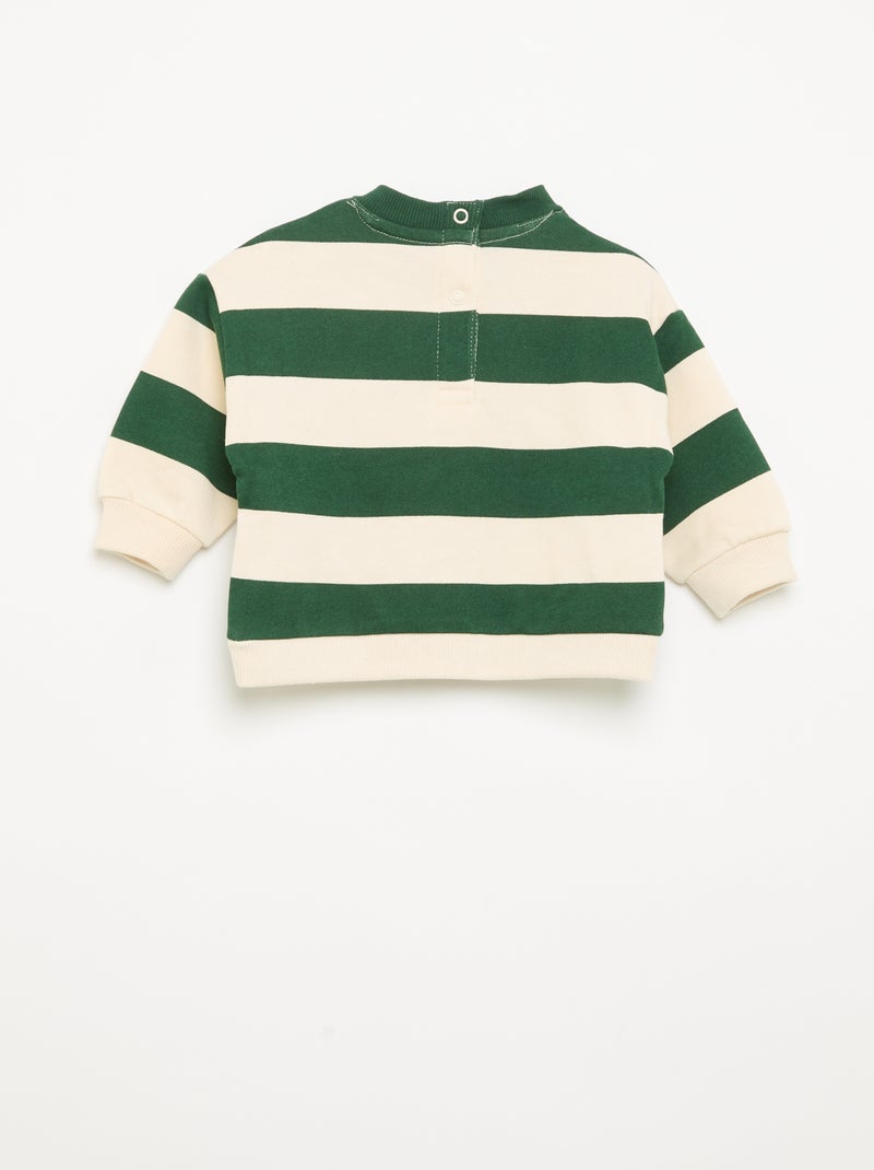 Conjunto de 2 piezas de forro polar - sudadera + chándal Verde oscuro - Kiabi