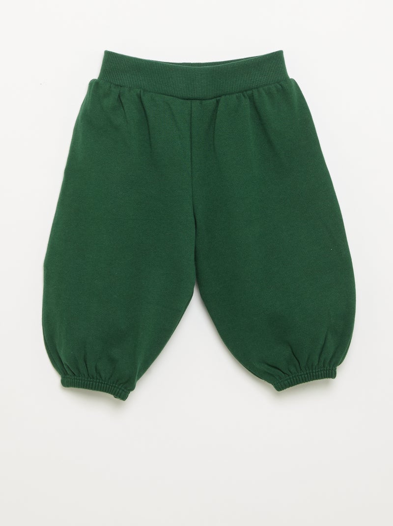 Conjunto de 2 piezas de forro polar - sudadera + chándal Verde oscuro - Kiabi