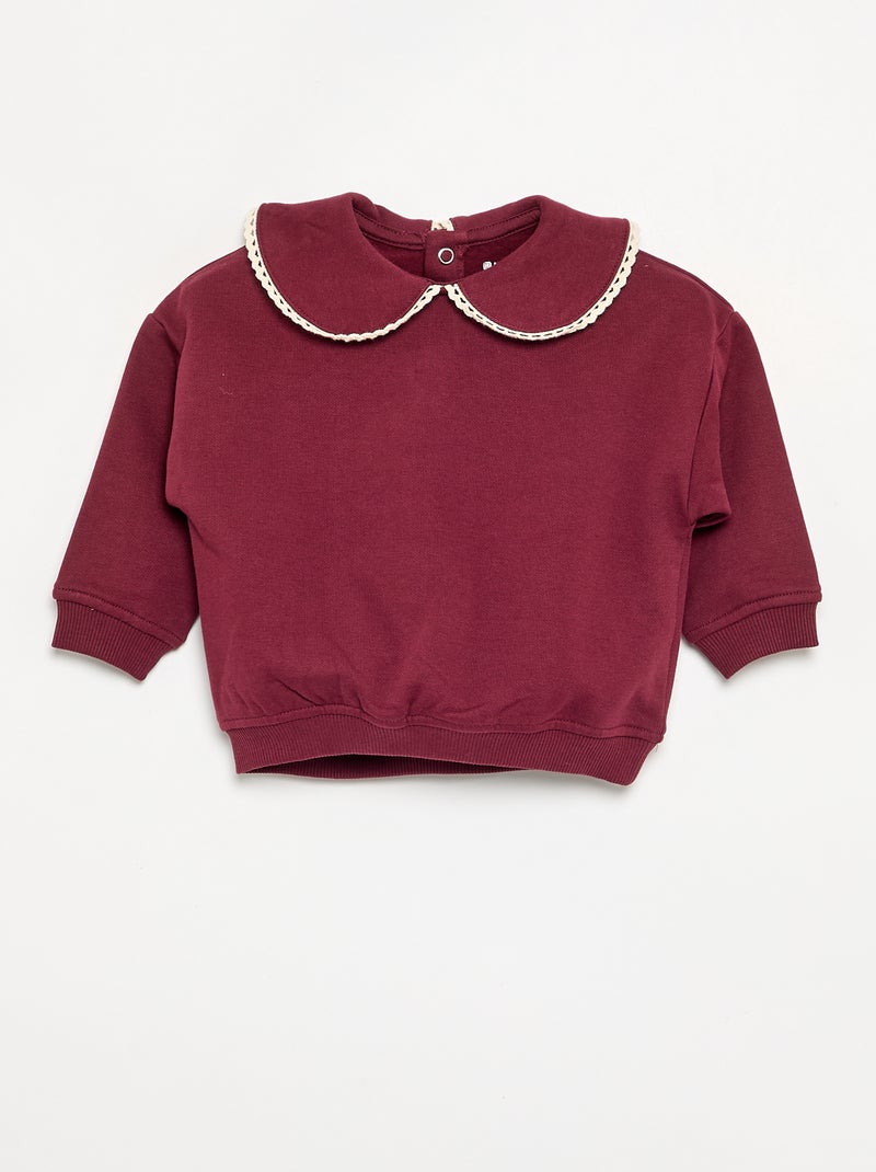 Conjunto de 2 piezas de forro polar - Sudadera + pantalón Purpura - Kiabi