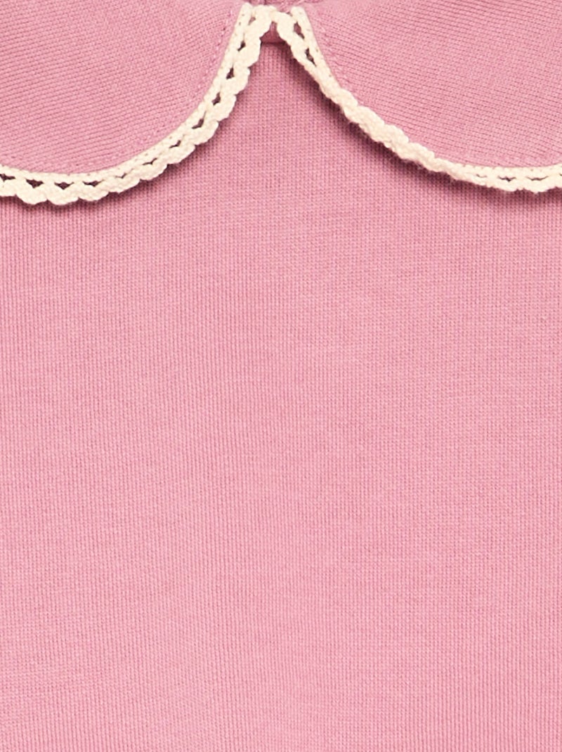 Conjunto de 2 piezas de forro polar - Sudadera + pantalón Rosa - Kiabi