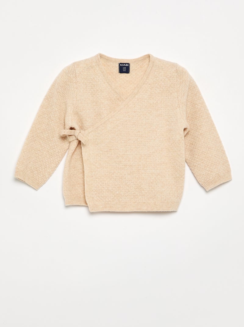 Conjunto de 2 piezas de lana y cachemira - Premium Beige - Kiabi