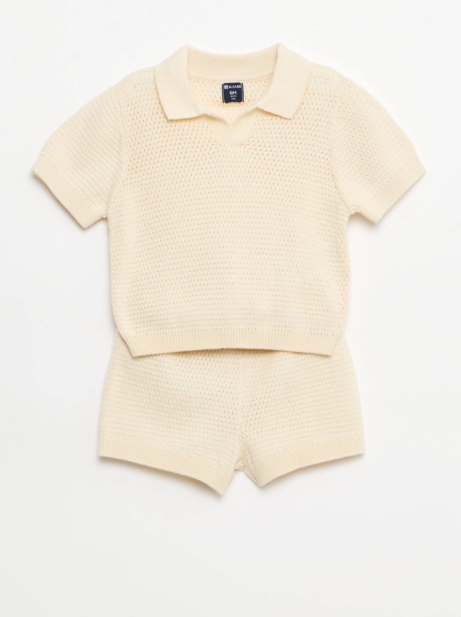 Conjunto de 2 piezas de punto - Camiseta polo + Pantalón corto