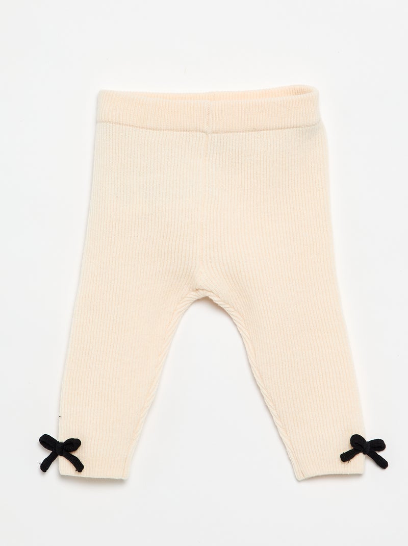 Conjunto de 2 piezas de punto - Jersey + legging Blanco - Kiabi