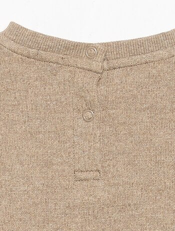 Conjunto de 2 piezas de punto acanalado - Sudadera + pantalón
