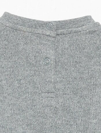 Conjunto de 2 piezas de punto acanalado - Sudadera + pantalón