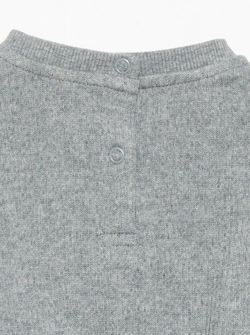 Conjunto de 2 piezas de punto acanalado - Sudadera + pantalón - Kiabi Conjunto de 2 piezas de punto acanalado - Sudadera + pantalón - Kiabi