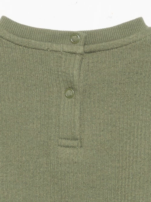 Conjunto de 2 piezas de punto acanalado - Sudadera + pantalón - Kiabi