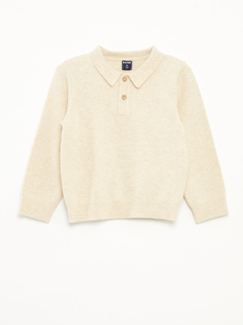 Conjunto de 2 piezas de punto Beige - Kiabi