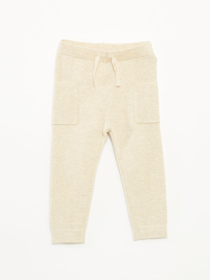 Conjunto de 2 piezas de punto Beige - Kiabi