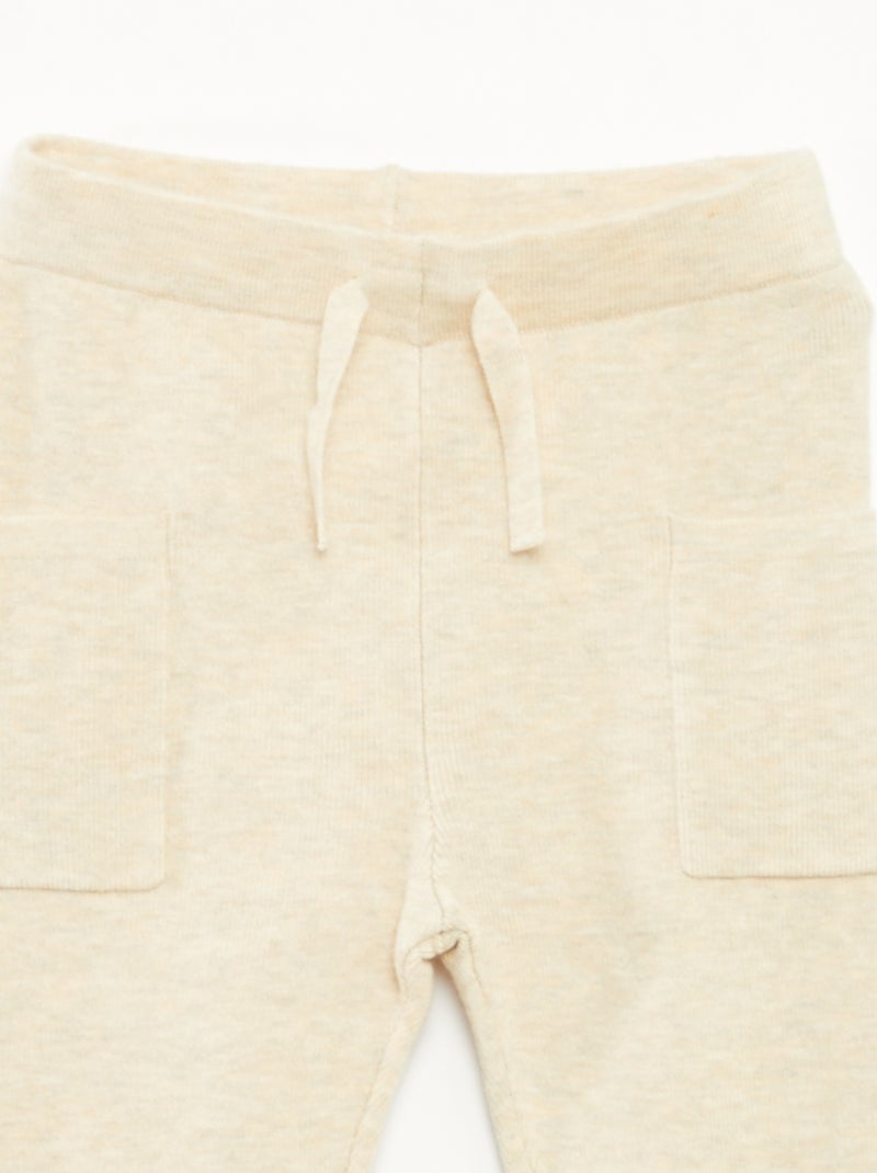 Conjunto de 2 piezas de punto Beige - Kiabi