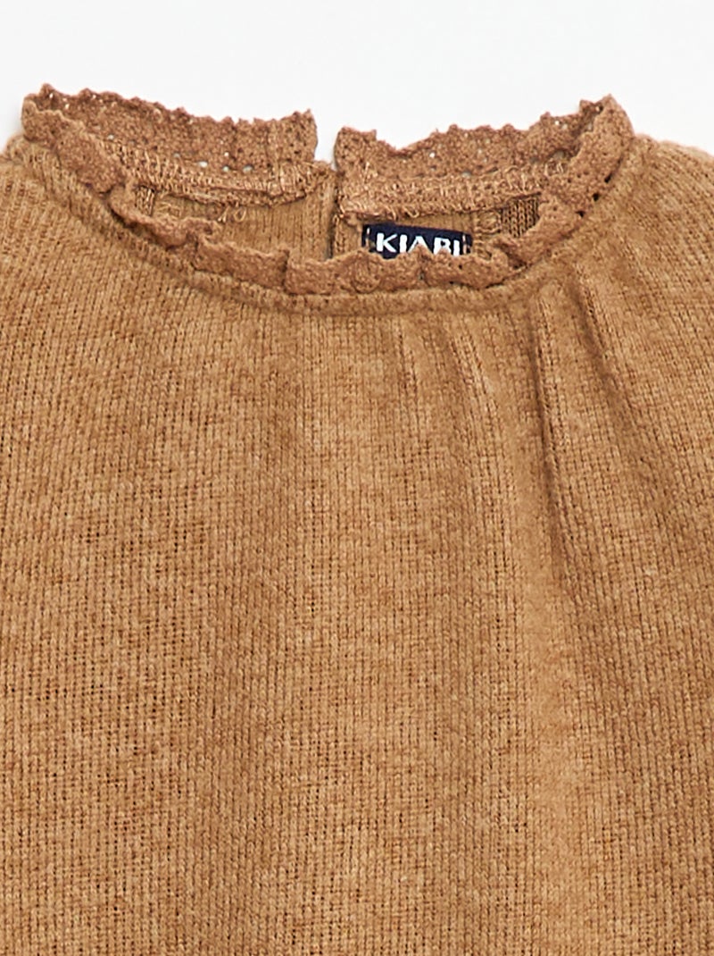 Conjunto de 2 piezas de punto Beige - Kiabi