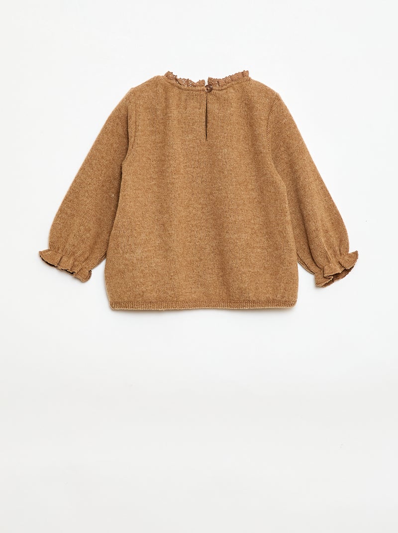 Conjunto de 2 piezas de punto Beige - Kiabi