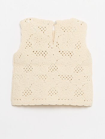 Conjunto de 2 piezas de punto de ganchillo - top + Pantalón corto