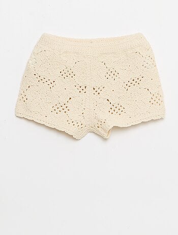 Conjunto de 2 piezas de punto de ganchillo - top + Pantalón corto