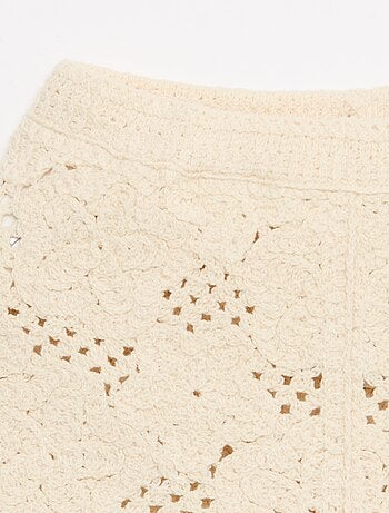 Conjunto de 2 piezas de punto de ganchillo - top + Pantalón corto